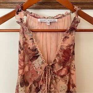 Secret Mission Ruffle Tiered Floral Dress *excellent condition*